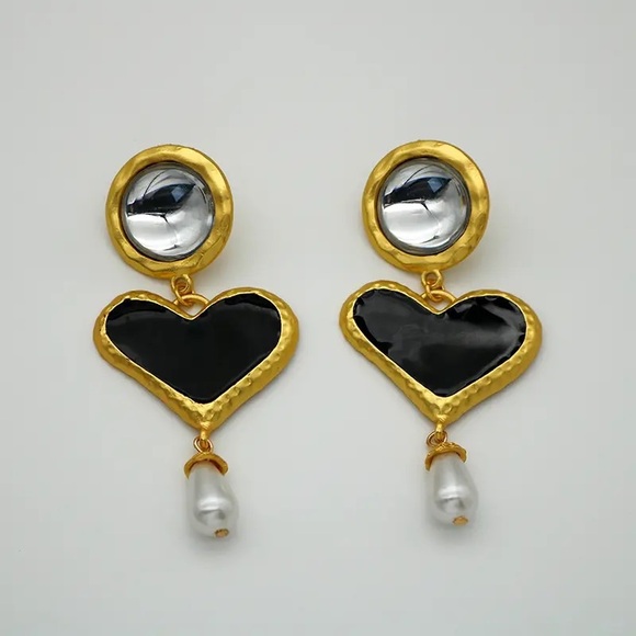 Zara Clear Hoops Chunky Boho Gold Big 3D Drop Geometric Lucite Earrings - Picture 13 of 13